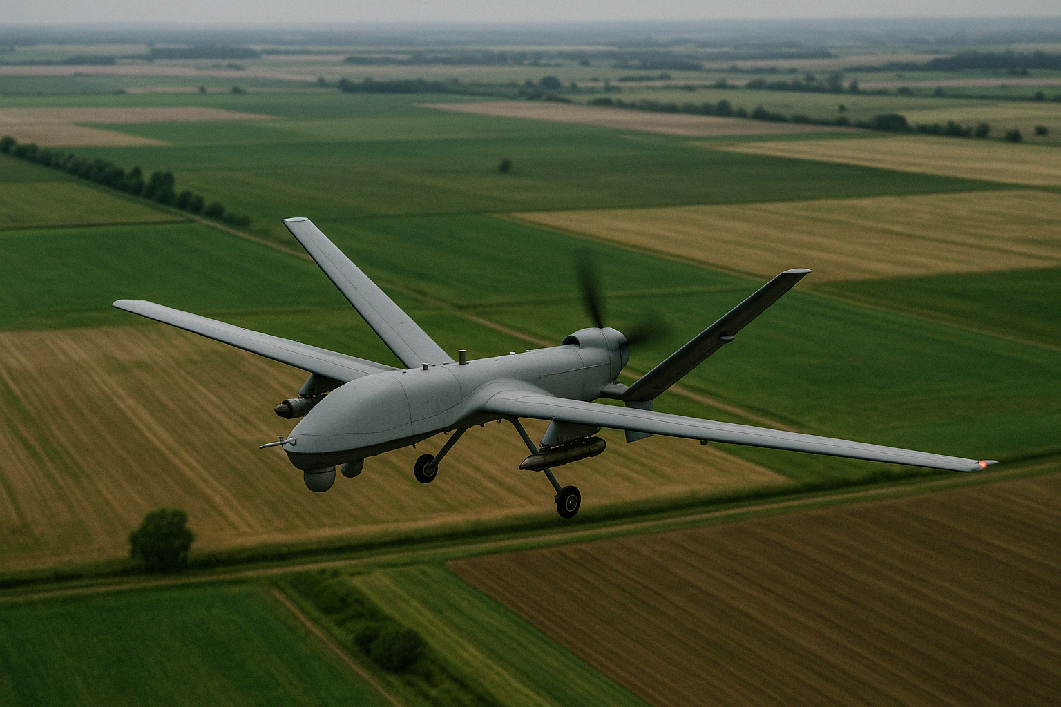 ISR drone over Zaporizhzhia farmland